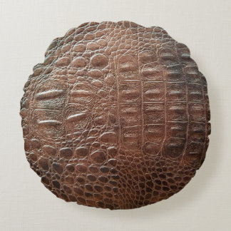 Genuine leather texture backgroundr close-up, embo ラウンドクッション