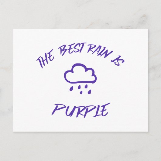 GenX雨最高のは紫 シーズンポストカード (正面)