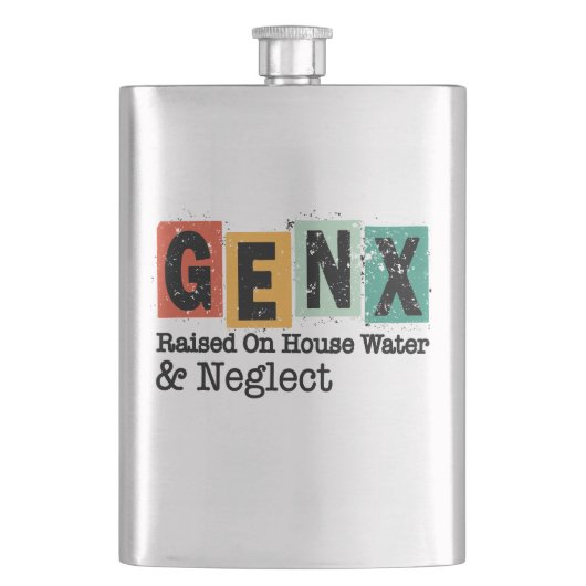 GenX | ホースの水とネグレクトで育った世代 フラスク (正面)