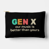 GenX – 私たちの音楽はより良いコスメティックバッグ アクセサリーポーチ (正面)