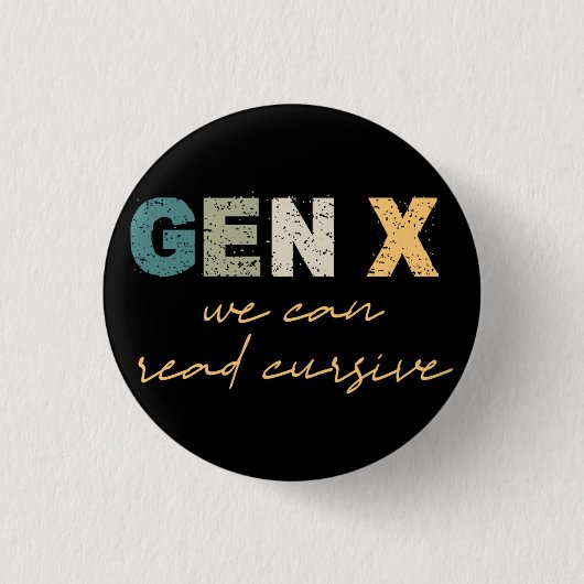 GenX:Curssiveが可能読 缶バッジ (正面)