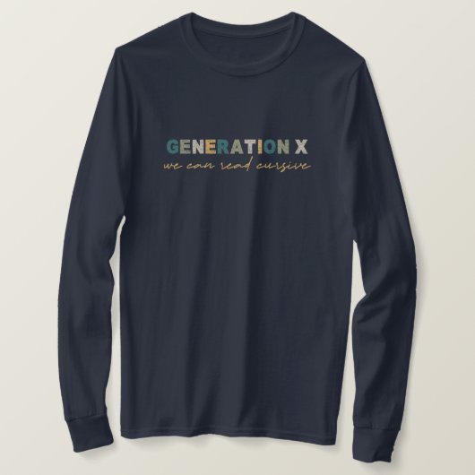GenX:Curssiveが可能読 Tシャツ (デザイン正面)