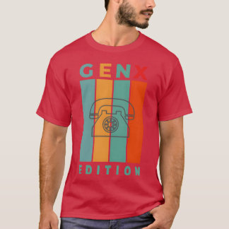 GENX EDITION レトロ風携帯電話デザイン Tシャツ
