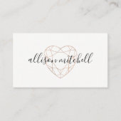 Geoのハートおよびタイポグラフィ 名刺 (正面)