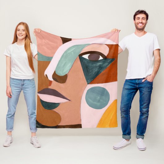 Geoの半分の顔 フリースブランケット (インサイチュ)