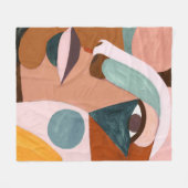 Geoの半分の顔 フリースブランケット (正面(横))