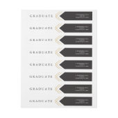 Geoの卒業フェイクなホイルの差出人住所ラベル ラップアラウンドラベル (シート)