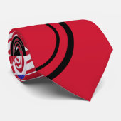Geoの抽象的で赤い白黒 ネクタイ (ロール)