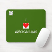 geoの記号、ハート、I、Geocaching マウスパッド (マウス)