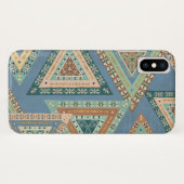 Geo屋外のX |青い種族のインドパターン Case-Mate iPhoneケース (裏面(横))