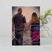 Geo縁ど縁ど Photo'結婚 S Pressed 箔招待状 (立ち正面)