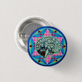 Geo頭脳 缶バッジ (正面&裏面)