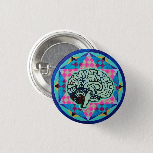 Geo頭脳 缶バッジ (正面&裏面)