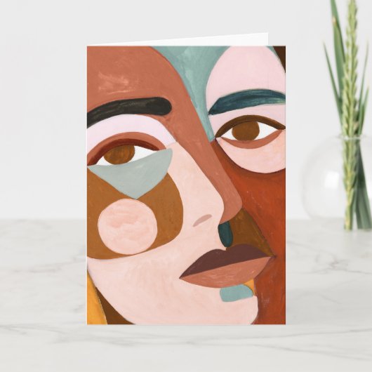 Geo顔のアップクローズ カード (正面)