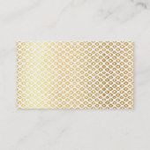 GEO モダン HEXAGONモノグラムはっきりしたスポット金ゴールド 名刺 (裏面)
