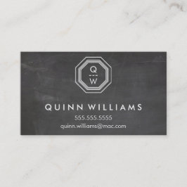 GEO モダン MONOGRAM octogon幾何学形状グレー 名刺