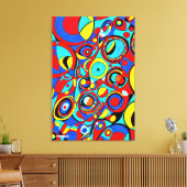 GEO_005、抽象芸術ジオメトリックカラフルキャンバス印刷 キャンバスプリント (インサイチュ (リビング))