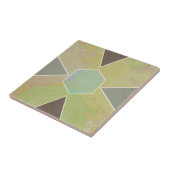 Geo Abstract Pastel Marble Olive Green タイル (側面)