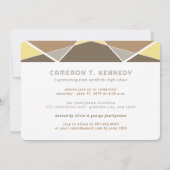 Geo Color Blocks芸術的写真卒業パーティー 招待状 (裏面)