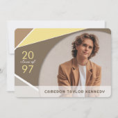 Geo Color Blocks芸術的写真卒業パーティー 招待状 (正面)