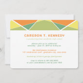 Geo Color Blocks芸術的写真卒業パーティー 招待状 (裏面)