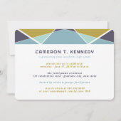 Geo Color Blocks芸術的写真卒業パーティー 招待状 (裏面)