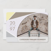 Geo Color Blocks芸術的写真卒業パーティー 招待状 (正面)