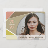 Geo Color Blocks芸術的写真卒業パーティー 招待状 (正面)