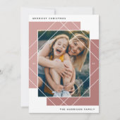 Geo Colorblockフォトホリデーカード シーズンカード (正面)