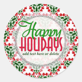 Geo Country Love Christmas Giftラベルシール ラウンドシール