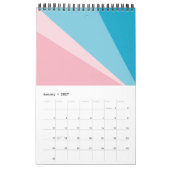 Geo Design Pastell Kalender カレンダー (1月 2027)