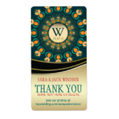 Geo Gems Monogram Thank You Sticker Labels ラベル (正面)