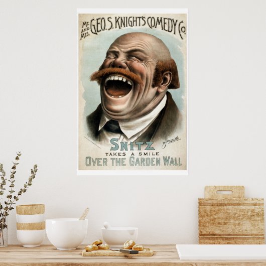 Geo Hホワイトのコメディコヴィンテージシアターポスター ポスター (キッチン)