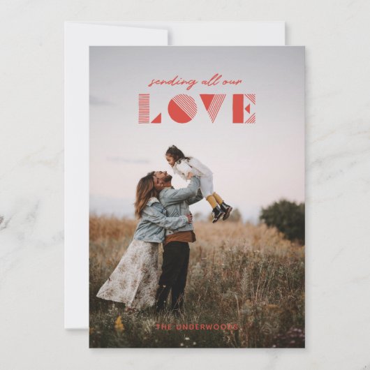 Geo LoveオーバーレイValentine's Dayカード – 赤 招待状 (正面)