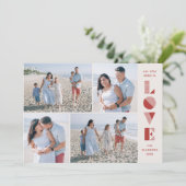 Geo Love 4-Photo Valentine's Day Card -さくらんぼ 招待状 (スタンド正面)