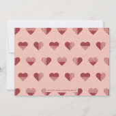 Geo Love 4-Photo Valentine's Day Card - Peach 招待状 (裏面)