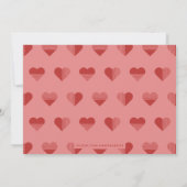 Geo Love 4-Photo Valentine's Day Card - Pink 招待状 (裏面)