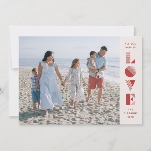 Geo Love Valentine's Dayフォトカード – さくらんぼ 招待状 (正面)