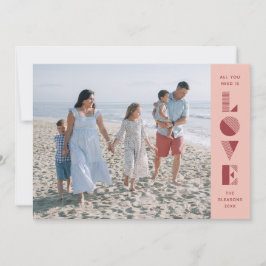 Geo Love Valentine's Dayフォトカード – Peach 招待状