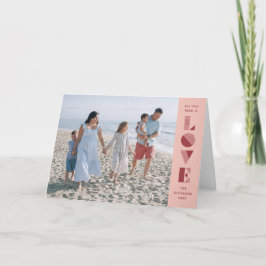 Geo Love Valentine's Dayフォトカード – Peach 案内状