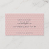 GEO PATTERNモダンバッジ頭が切れるロゴベビーピンク灰色 名刺 (裏面)