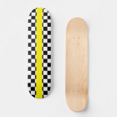 Geo Square With Yellow Stripe Skateboard スケートボード (正面)