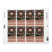 Geo Star Monogram Thank You Sticker Labels ラベル (フルシート)