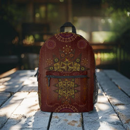 Geo tantrum mandalaの正義の保護具 プリントバックパック