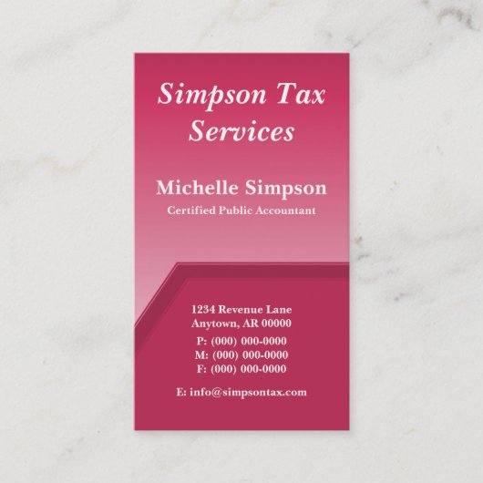 Geo Tech名刺（マゼンタ） 名刺 (正面)