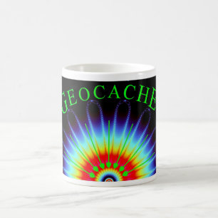 Geocacheのフラクタル コーヒーマグカップ