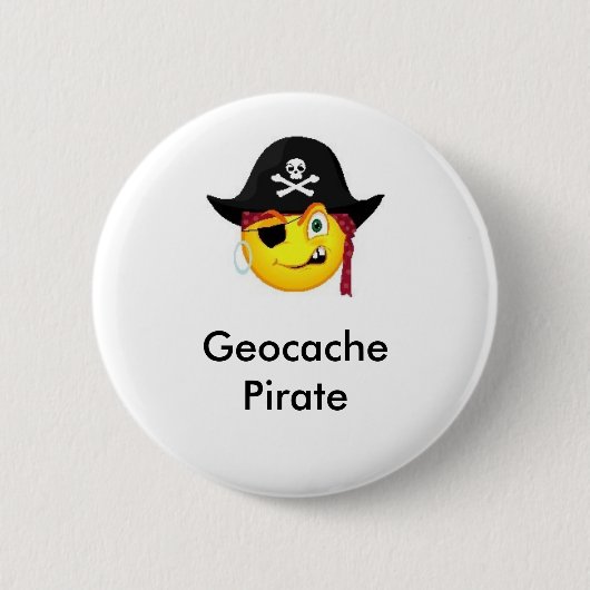 Geocacheの海賊GeoSwag Pin 缶バッジ (正面)