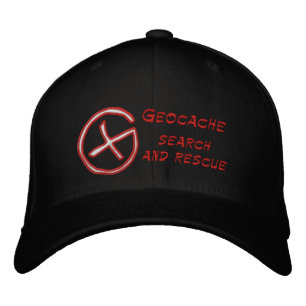 Geocacheの調査および救助 刺繍入りキャップ