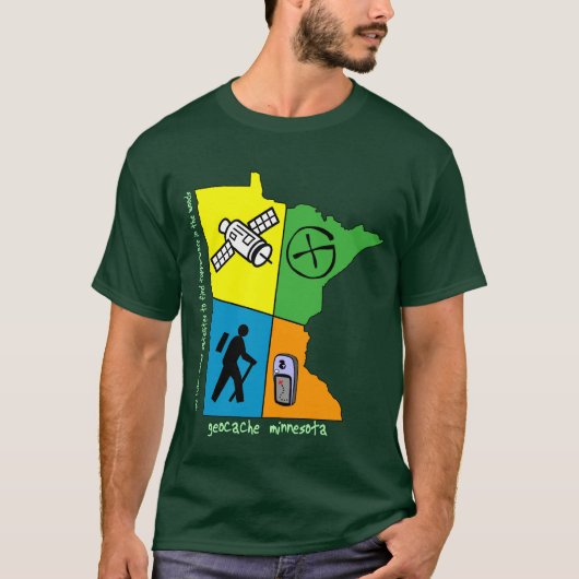 Geocacheミネソタ4色のワイシャツ Tシャツ (正面)
