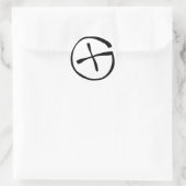 Geocacheロゴラウンド ラウンドシール (バッグ)